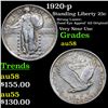 Image 1 : 1920-p Standing Liberty Quarter 25c Grades Choice AU/BU Slider