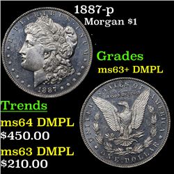1887-p Morgan Dollar $1 Grades Select Unc+ DMPL
