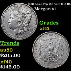 1900-o/o/cc Top 100 Vam 8 I5 R5 Morgan Dollar $1 Grades xf+