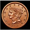 Image 2 : 1851 Braided Hair Half Cent 1/2c Grades Select Unc BN