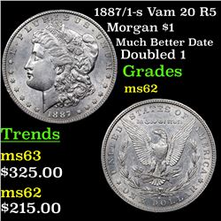 1887/1-s Vam 20 R5 Morgan Dollar $1 Grades Select Unc