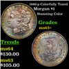 Image 1 : 1886-p Colorfully Toned Morgan Dollar $1 Grades Select+ Unc