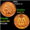 Image 1 : 1901 Indian Cent 1c Grades Select Unc RB