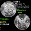 Image 1 : 1881-s Morgan Dollar $1 Grades GEM+ Unc
