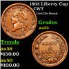 Image 1 : 1863 Liberty Cap Civil War Token 1c Grades Select AU