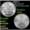 Image 1 : 1891-s Morgan Dollar $1 Grades Select Unc