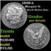 Image 1 : 1890-s Morgan Dollar $1 Grades Unc Details
