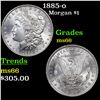 Image 1 : 1885-o Morgan Dollar $1 Grades GEM+ Unc