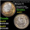 Image 1 : 1890-p Rainbow Toned Vam 19 R5 Morgan Dollar $1 Grades Select+ Unc
