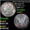 Image 1 : 1878-s Colorfully Toned Morgan Dollar $1 Grades Select+ Unc