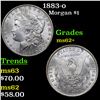 Image 1 : 1883-o Morgan Dollar $1 Grades Select Unc