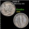 Image 1 : 1929-d Mercury Dime 10c Grades xf+
