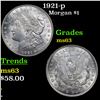 Image 1 : 1921-p Morgan Dollar $1 Grades Select Unc