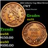 Image 1 : 1863 Liberty Cap Mint Error Civil War Token 1c Grades Choice AU
