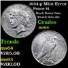 Image 1 : 1934-p Mint Error Peace Dollar $1 Grades Choice Unc