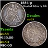 Image 1 : 1884-p Seated Liberty Dime 10c Grades Select AU