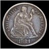 Image 2 : 1884-p Seated Liberty Dime 10c Grades Select AU