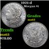Image 1 : 1921-d Morgan Dollar $1 Grades Select Unc