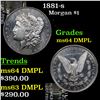 Image 1 : 1881-s Morgan Dollar $1 Grades Choice Unc DMPL