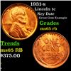 Image 1 : 1931-s Lincoln Cent 1c Grades GEM Unc RB