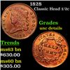 Image 1 : 1828 Classic Head half cent 1/2c Grades Unc Details