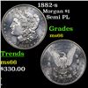Image 1 : 1882-s Morgan Dollar $1 Grades GEM+ Unc