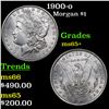 Image 1 : 1900-o Morgan Dollar $1 Grades GEM+ Unc