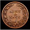 Image 3 : 1863 Army & Navy Mint Error Civil War Token 1c Grades AU, Almost Unc