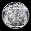 Image 2 : 1945-d Walking Liberty Half Dollar 50c Grades Choice+ Unc