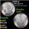 Image 1 : 1888-p Morgan Dollar $1 Grades Select+ Unc