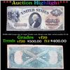 Image 1 : ***Auction Highlight*** RARE 1880 Large size $1 Legal Tender note, Brown seal, Red  serial number Fr
