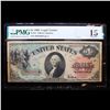 Image 2 : ***Auction Highlight*** **Star Note** 1869 $1 Large Size Legal Tender Note "Rainbow Note" FR-18 Grad