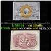 Image 1 : 1863 US Fractional Currency 25c Second Issue fr-1283 Washington In Oval Grades CU Details