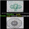 Image 1 : 1862 US Fractional Currency 10c First Issue fr-1241 Washington Grades Choice AU/BU Slider