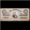 Image 2 : 1864 $50 Confederate States of America Richmond CSA Bank Note T-66 Grades xf