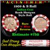Image 1 : ***Auction Highlight*** Lincoln Wheat cent 1c orig roll, 1909-s end, VDB other end