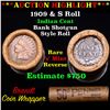 Image 1 : ***Auction Highlight*** Indian cent 1c orig roll, 1909 end S other end
