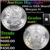 Image 1 : ***Auction Highlight*** 1882-cc GSA Holder Morgan Dollar $1 Grades Select+ Unc (fc)
