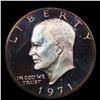 Image 2 : Proof 1971-s Eisenhower Dollar $1 Grades GEM++ Proof Deep Cameo