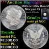 Image 1 : ***Auction Highlight*** NGC 1885-cc GSA Hoard Morgan Dollar $1 Graded ms63 pl By NGC (fc)