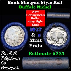 Buffalo Nickel Shotgun Roll in Old Bank Style 'Bell Telephone' Wrapper 1917 & s Mint Ends Grades