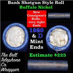 Buffalo Nickel Shotgun Roll in Old Bank Style 'Bell Telephone' Wrapper 1927 & s Mint Ends Grades