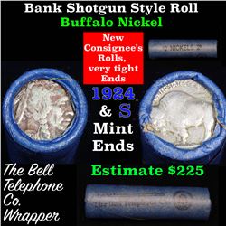 Buffalo Nickel Shotgun Roll in Old Bank Style 'Bell Telephone' Wrapper 1924 & s Mint Ends Grades