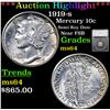 Image 1 : ***Auction Highlight*** 1919-s Mercury Dime 10c Graded ms64 By SEGS (fc)