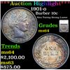 Image 1 : ***Auction Highlight*** 1901-o Barber Dime 10c Graded ms64 By SEGS (fc)