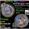 Image 1 : Proof ***Auction Highlight*** 1878 Briggs 4-D Seated Liberty Quarter 25c Graded pr67 By SEGS (fc)