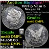 Image 1 : ***Auction Highlight*** 1897-p Vam 5 Morgan Dollar $1 Graded ms65 DMPL By SEGS (fc)