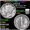 Image 1 : ***Auction Highlight*** 1921-d Mercury Dime 10c Graded vf35 By SEGS (fc)