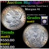 Image 1 : ***Auction Highlight*** 1899-p Colorfully Toned Vam 2 Morgan Dollar $1 Graded Select Unc By USCG (fc