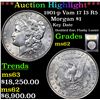 Image 1 : ***Auction Highlight*** 1901-p Vam 17 I3 R5 Morgan Dollar $1 Graded Select Unc By USCG (fc)